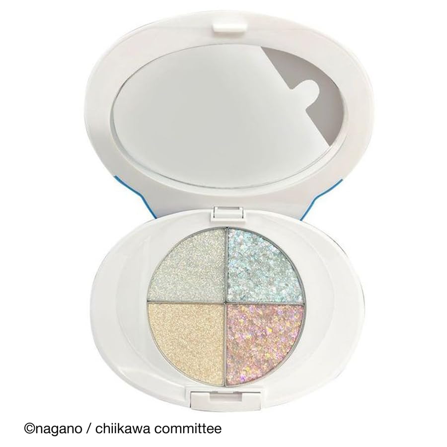 Hachiware Mirror-equipped Eyeshadow Palette Glitter CW46273 Chiikawa Cute Affordable Makeup Eye Makeup Highlight Korean Makeup Matte Glitter