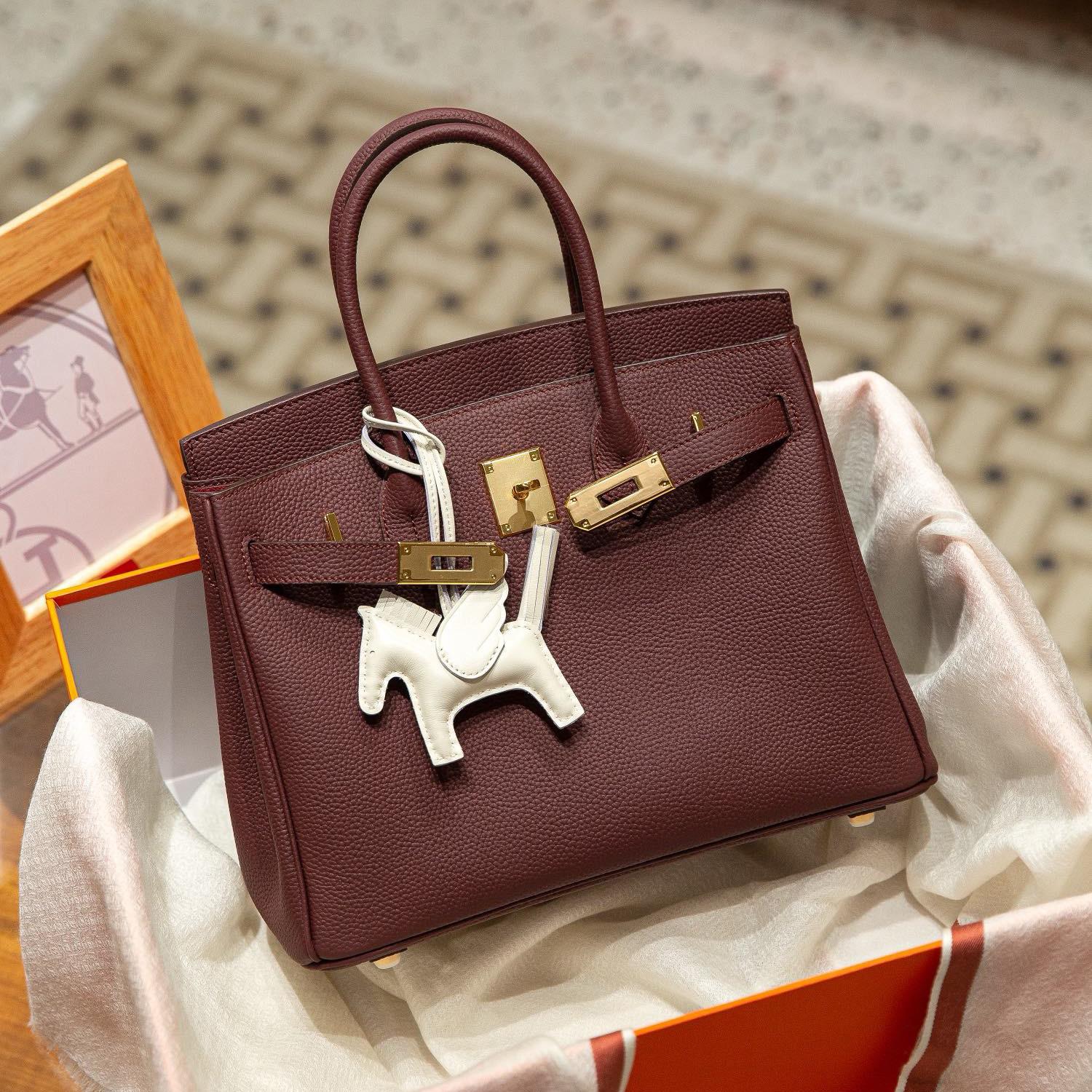 

Сумка-трансформер из коровьей кожи Togo с внутренним швом Safi Thread Platinum с высокой вместимостью 25/30 через плечо 30x17x22cm красный