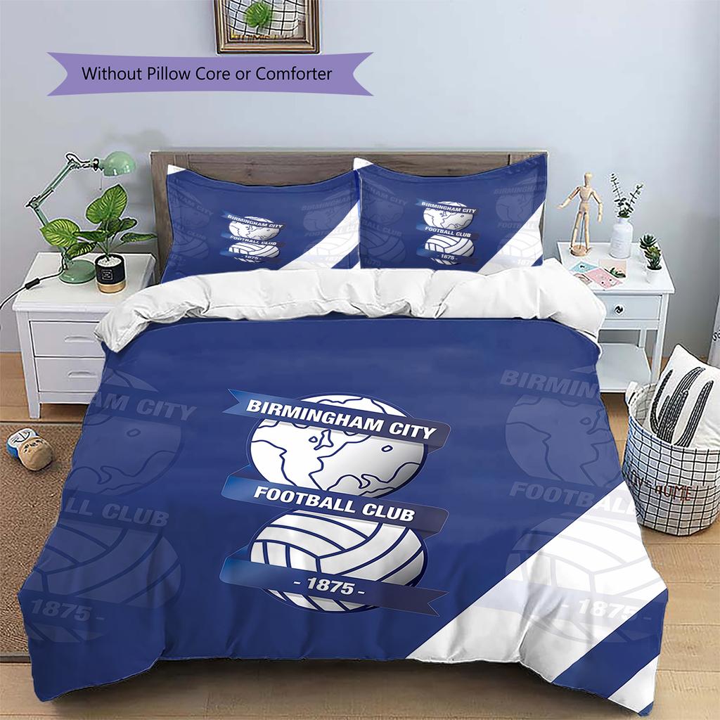 Birmingham City Football Club logoPattern Bedding,Quilt Set Quilt Cover Pillowcase Home Birthday Gift (1 * Duvet Cover + 2 * Pillowcase, Without Core)