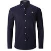 European and American Style Men's Spring Autumn Top 100% Cotton Shirt Long Sleeve Business Menswear