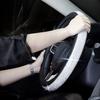GUAOE Steering Wheel Cover for Kei Cars Crystal Soft Universal White (S Size), Design, Non-Slip, Touch, Sparkling, Fit,
