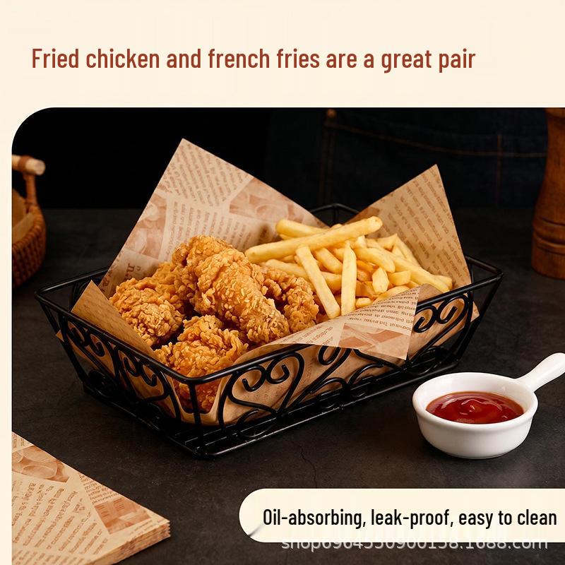 Food-Grade Oil Absorbent Paper Mat for Fried Foods - Oil-Proof Baking Paper