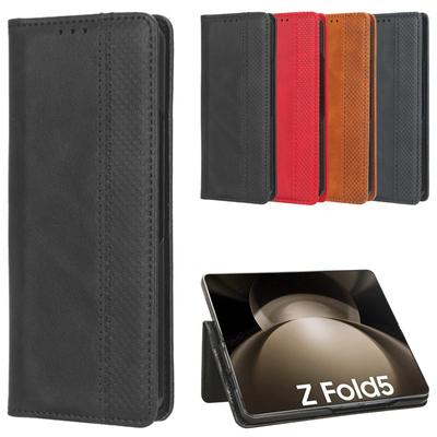 Potrivit pentru husă telefon Samsung Galaxy Z Fold 6/7 husă piele telefon Z FOLD5 husă protectoare flip retro