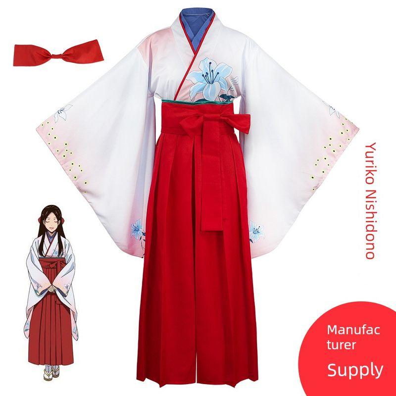 Kakegurui Nishikigouin Yuriko Japanese Kimono Cosplay Anime Costume