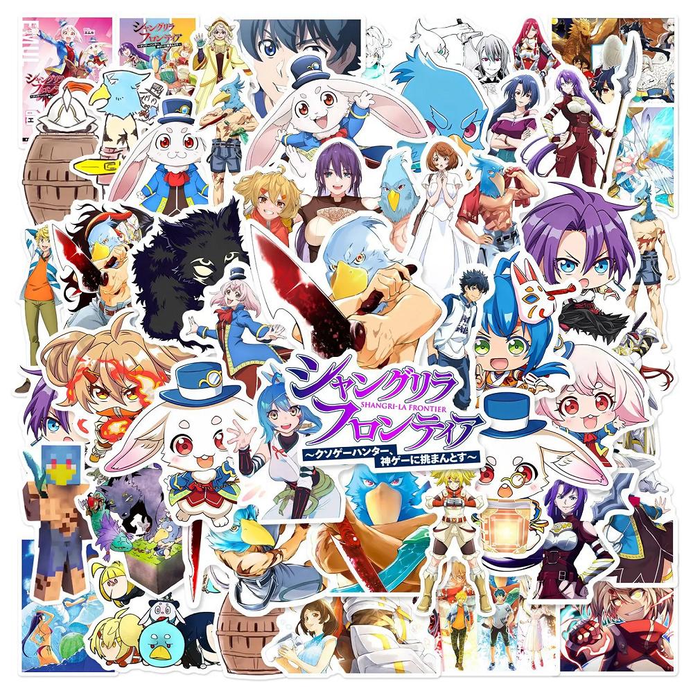 50Pcs New Anime Shangri-La Frontier Doodle Sticker DIY Guitar Phone Water Cup Notebook Skateboard Waterproof Stickers