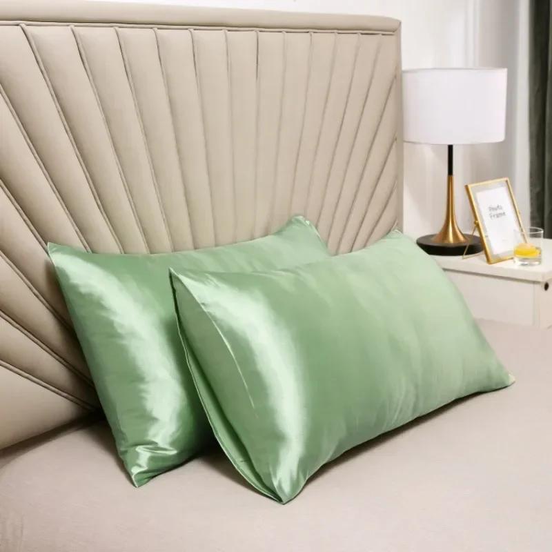 1 Pair 100% Silk Pillowcase Pillow Cover Silky Satin Hair Beauty Pillowcase Comfortable Pillow Case Home Decor Pillow Covers
