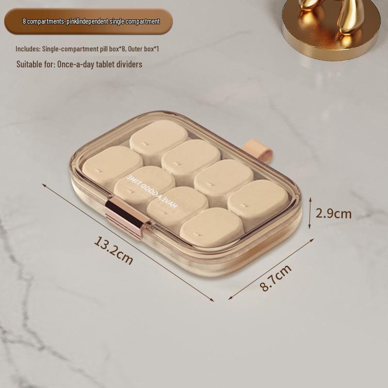 Portable Weekly Pill Organizer: Large Capacity, Sealed, Three Times Daily Dispenser, Travel-Friendly Medication Box.