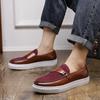 Foreign Trade Large Size 4748 British Style Small Leather Shoes One Pedal Loafer Board Shoes Sports and Leisure Versatile Trendy Shoes Men's Shoes
