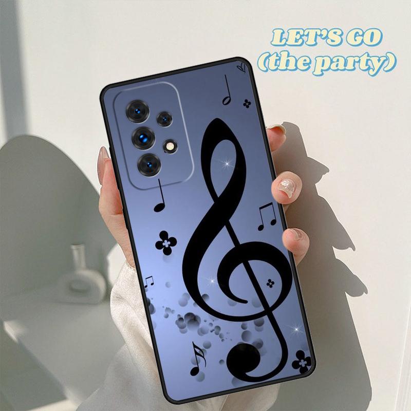 Music Notes phone case For Samsung Galaxy A42 A31 A40 A51 A71 A32 A80 A91 A52 A72 A73 A20e A21S A50 A70 A11 A12 Cover