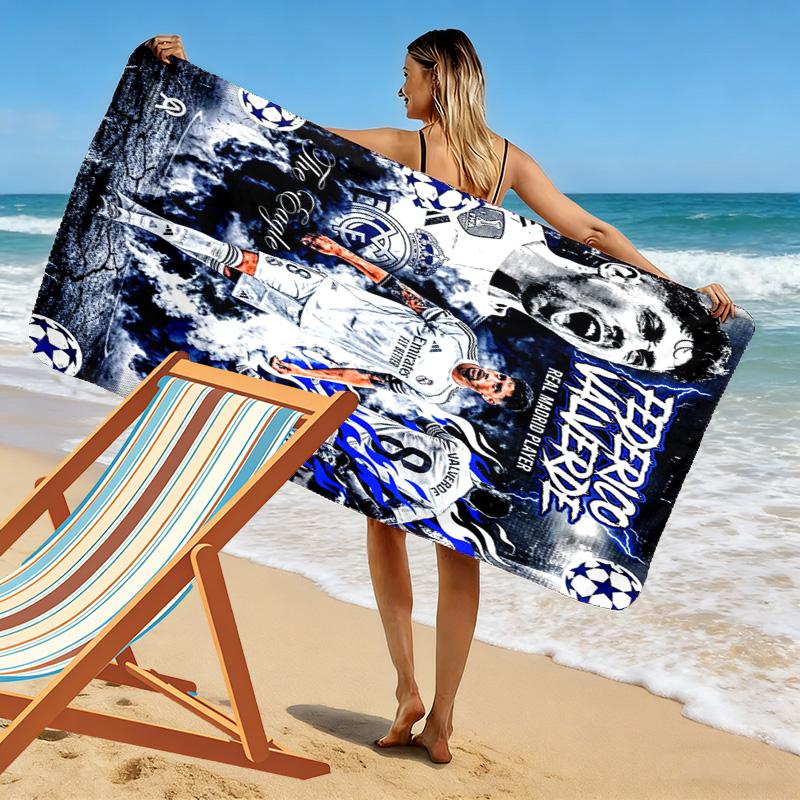 Beach Towel Soccer Stars Dream Beach Towel Soft Beach Towel For Vacation Photos Outdoor Pool Towel Quickdrying Swim Towel Swim Fashion Printing