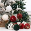 6cm 6/12pc Christmas Balls Ornaments Velvet Xmas Tree Hanging Ball Festival Party Home Wedding Decor Wreath Garland Pendant Gift