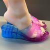 Fashion Woman Slippers Jelly Sandals Luxury Slides Transparent Shoes for Women Clear Wedge Heel Flip Flops High Quality 2024 Trend Shoe