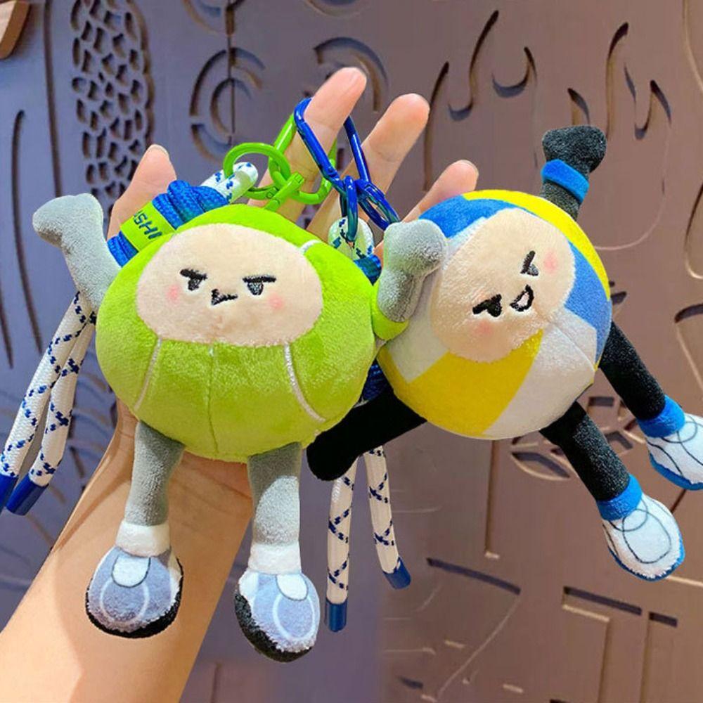 Football Volleyball Basketball Plush Toy Keychain Plush Football Plush Key Ring  Children Toys
