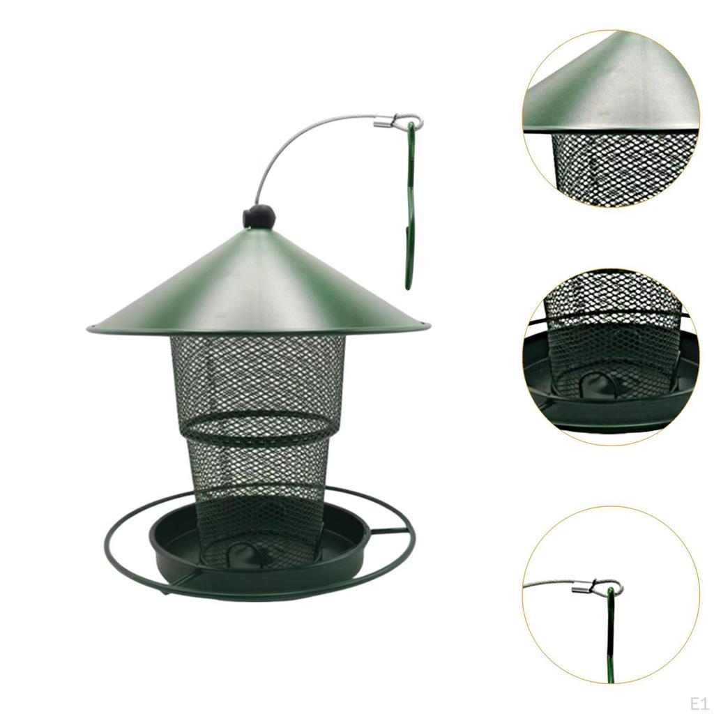 Hanging Bird Feeders for Outdoors Feeding Station Iron Easy Clean Garden Ornament Food Holder