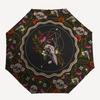 Day of the Dead Floral Skulls Circular TapestryUmbrella, Portable 3-Fold Umbrella for Men & Women,Christmas Gift ES213