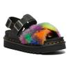 Dr. Martens Leather Fabric Fashion Buckle Thick Sole Sandals Women Sandals Black 27348889
