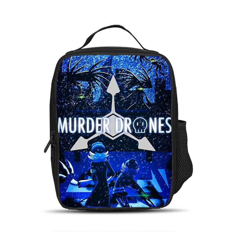 Murder Drones Ice Bag Lunch Bag Versatile  Large Capacity Strong Performance Best Gift for Boy Girl School Birthday