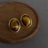 Retro Melaard Tiger's Eye Handmade French Light Luxury Stud Earrings for Women