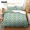 Chic Cactus Bedding Set Queen For Kids Teen Decor Cartoon Green Plants Succulents Duvet Cover Nature Art Floral Comforter Cover