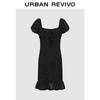 UR 2026 Spring Puff Sleeve Polka Dot Mini Dress