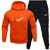 Mens Tracksuit Set Long Sleeve Hoodie Sweatshirt Sweatpants Casual Sportswear Youth Fashion