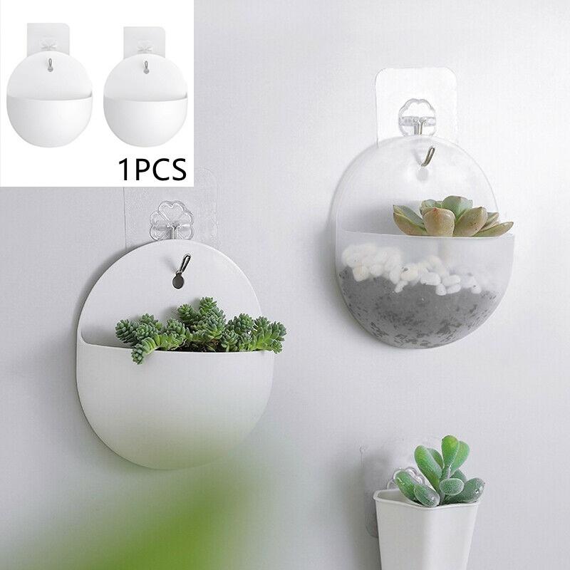 1 PCS Wall Decorative Plastic Hanging Planters Pot Wall Mounted Flower Planter Garden Indoor Wall Decor Durable for Plants
