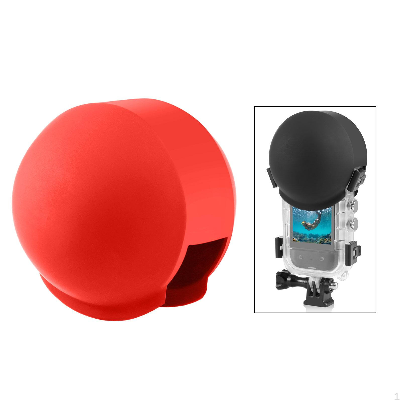 

Силиконовая крышка объектива Защитная крышка Удобный легкий пылезащитный защитный чехол красный