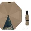 Cartoon Student Automatic Umbrella Dual-Use Three Foldable Men and Women Double Sun Protection Sun Umbrella Black Glue UV Protection