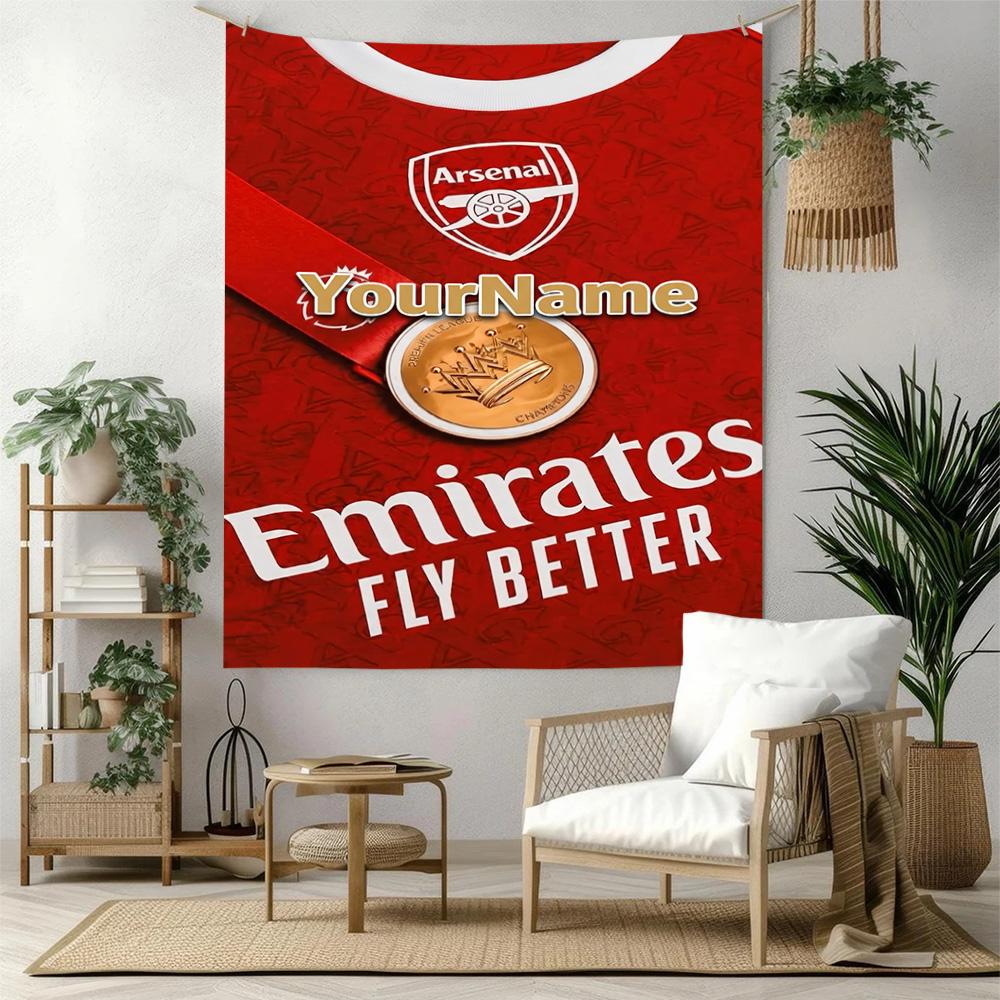 Arsenal Custom Your Name Wall Decor Tapestry Art For Pet Memorial Birthdaywedding Party Backdrop Family Gift