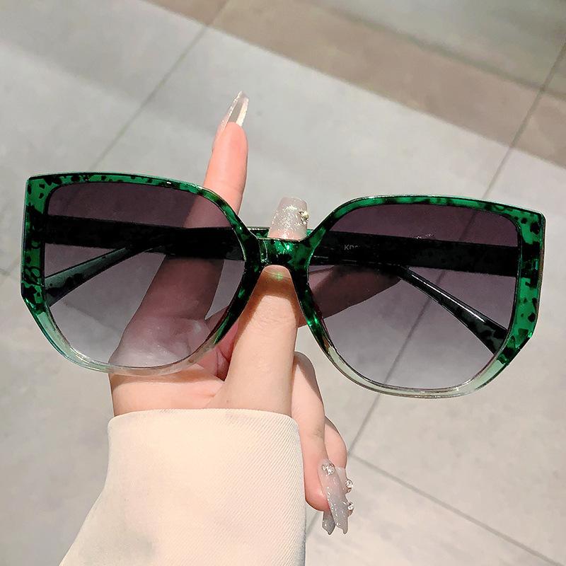 Luxury Brand Designer Leopard Cat Eye Sunglasses Women For Female Vintage Fashion Sun Glasses Punk Big Frame Sexy Ladies Shades