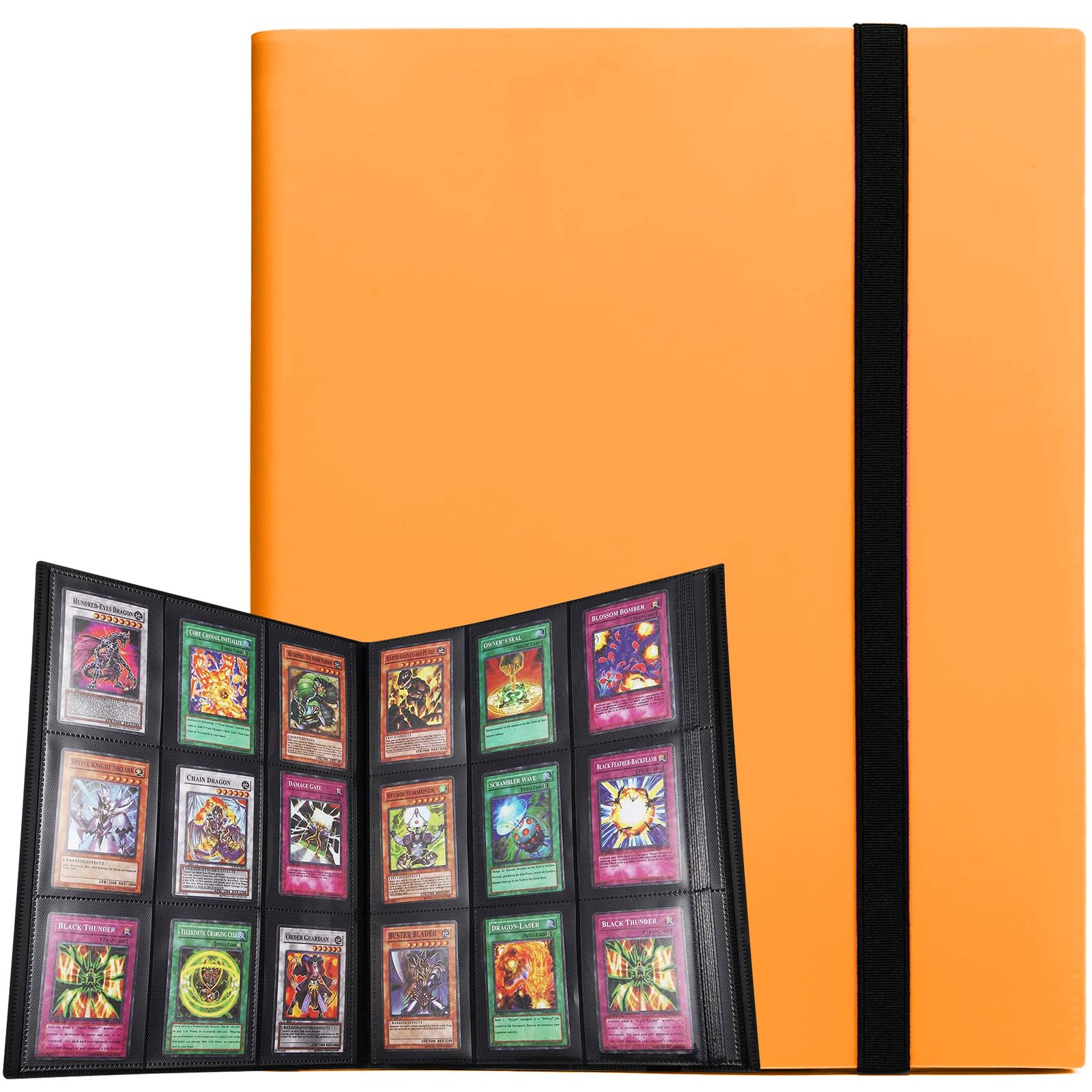 

LIUDU Card Коллекционная карточка 9 Вмещает 540 Обложка из ПП Эластичная резинка Коллекционировать листы для карточек и другие игровые карты 9 Файл, Файл, Карманы, Карточки, Материал, оранжевый