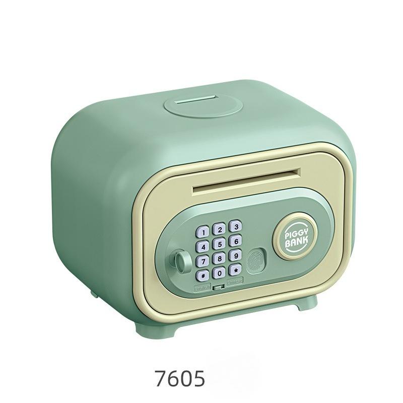 

Children Auto-rolling Money Password Cute Coin Piggy Bank Multifunctional Atm Money Saving Box Toy Kids зелений