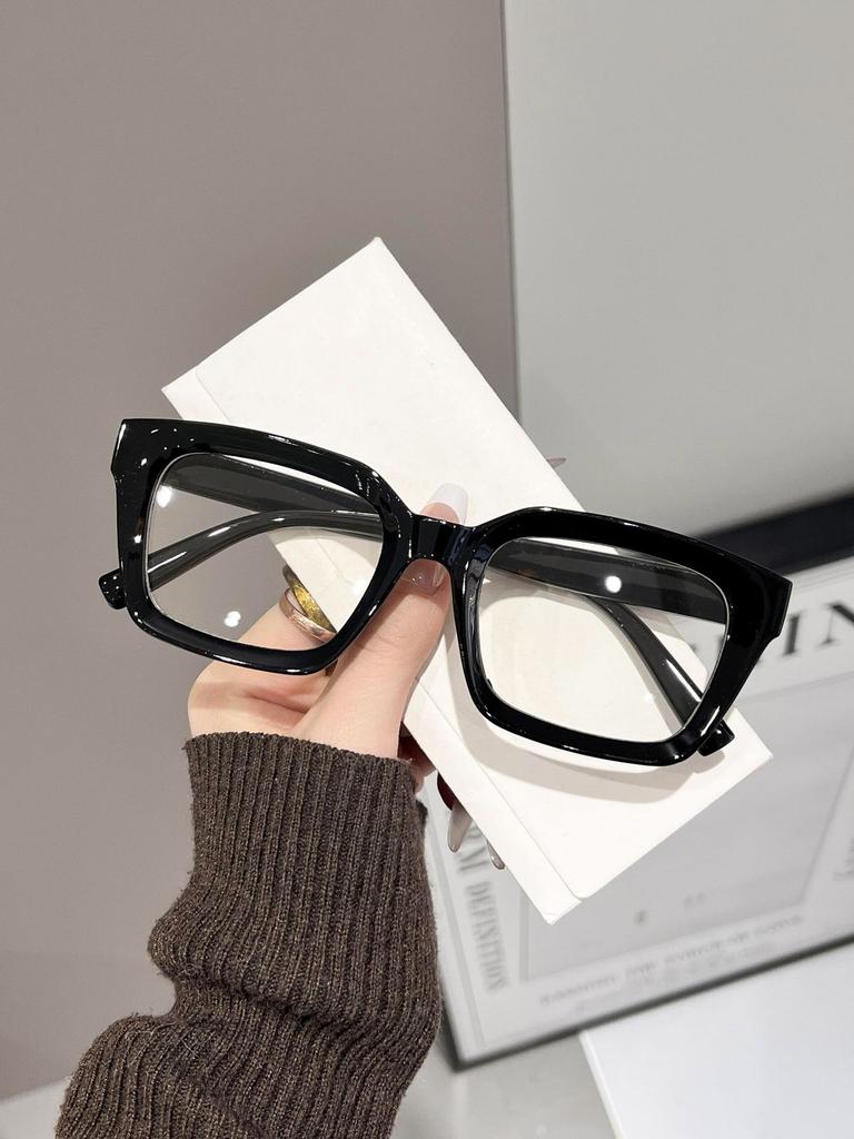 New fashion dopamine personality sweet cool glasses women's fashion trend style versatile anti-blue flat glasses men
