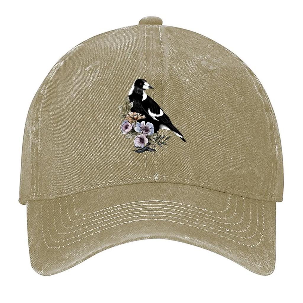 Magpie Australian Wild Bird Black and White Baseball Cap Fashionable Anime Hat Western Hat Visor For Women 2025 Men's