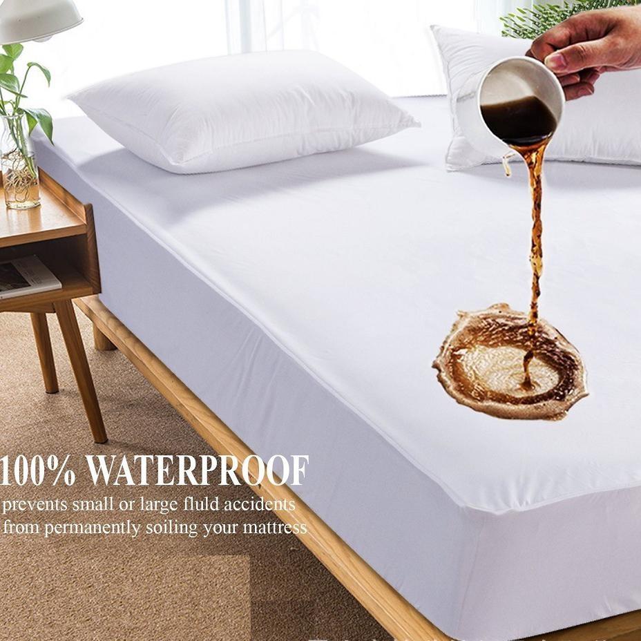Protectores de Colchón 100% Impermeables Sábanas Bajeras Ajustables para Cama Articulada con Banda Elástica Tamaño Individual Doble King 140/160/180x200