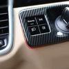 Car Console Headlight Switch Button Frame Carbon Fiber Texture Trim For Porsche Cayenne 2018- Interior Sticker Accessories