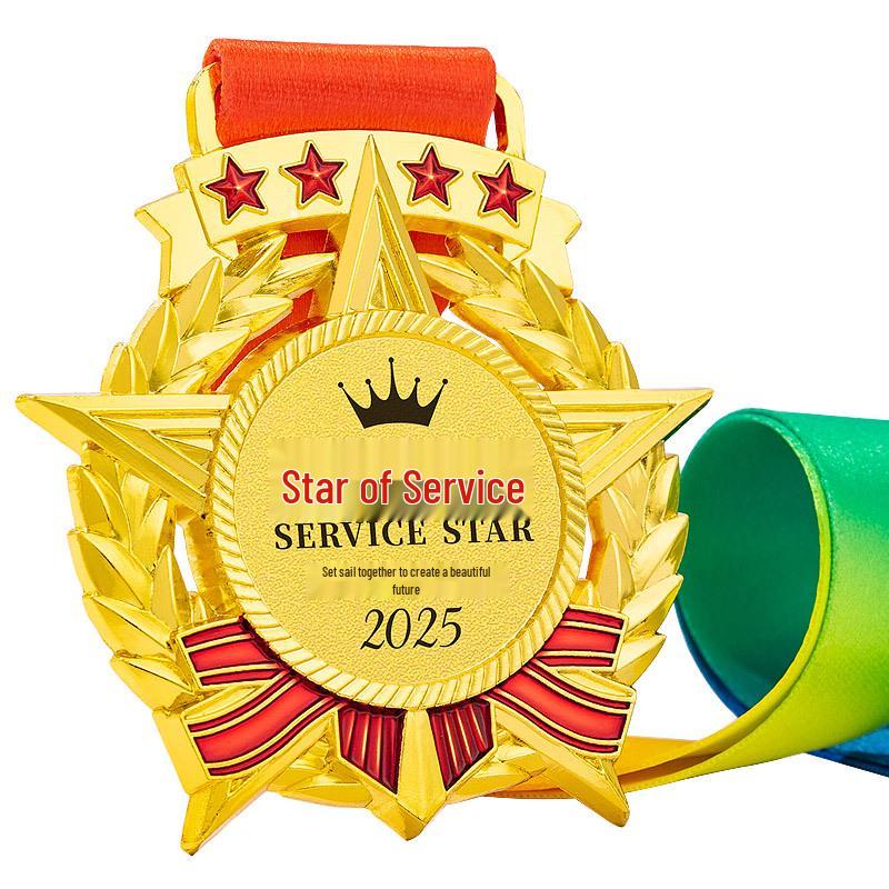 Outstanding Employee Recognition Star Medal - Sales Champion/Anniversary Award
