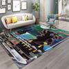 Pokemon Card Pikachu Charizard Print Playful Rug Vibrant Gaming Mat for Living Room Bedroom Sofa Area Home Decor Doormat