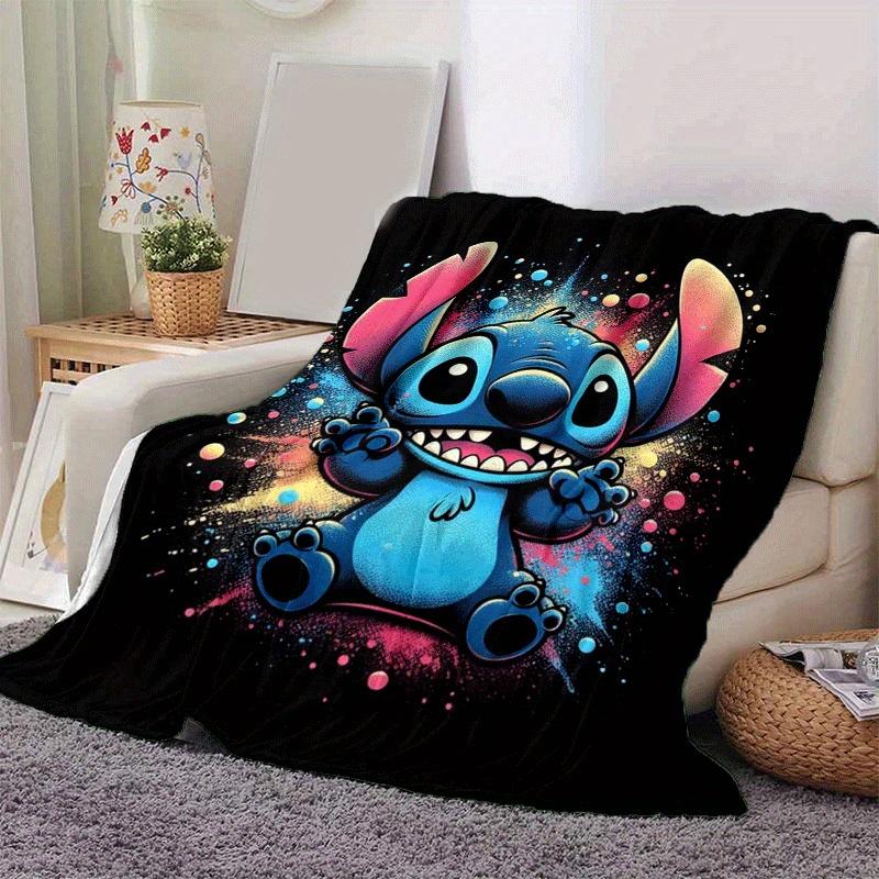 1pc Cute Stitch Printing Blanket - Soft, All-Season Throw for Living Room, Bedroom,Personalized Gift with Adorable Cartoon Design