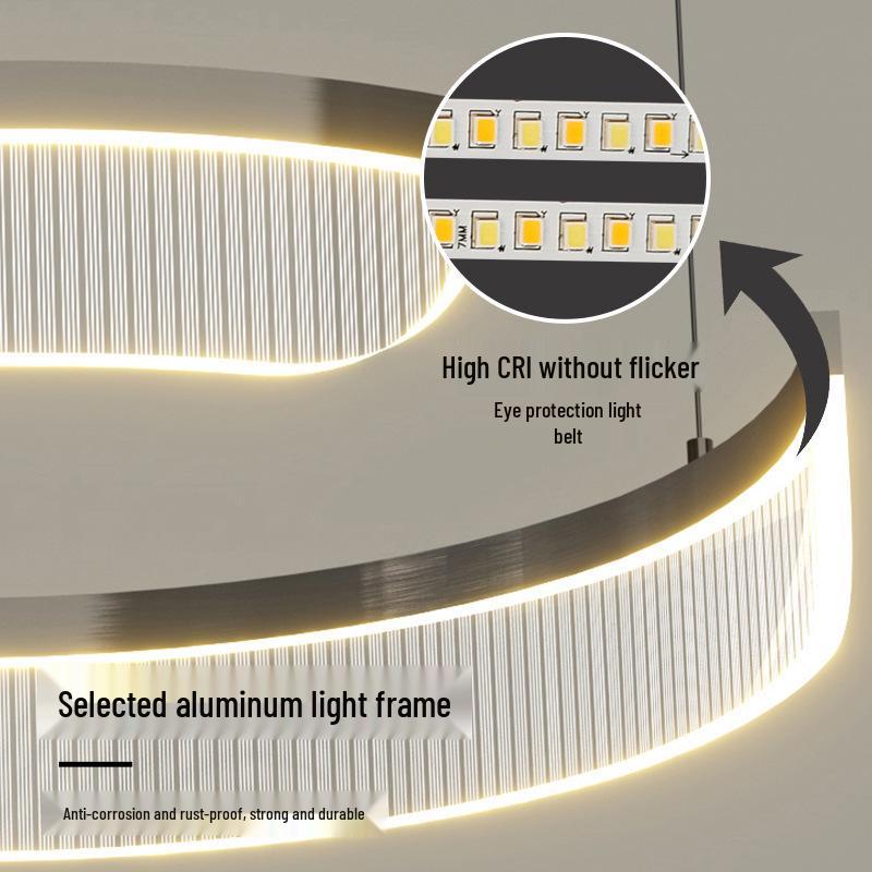 Modern Minimalist Italian Circular Chandelier - Luxury Living Room & Restaurant Lighting Fixture