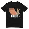 Funny Cat Throwing Brick Silly Cats Meme Brainrot Lovers T-Shirt