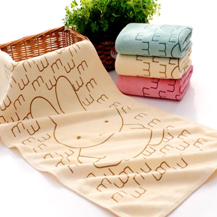 

Ultra-Soft Cartoon Rabbit Microfiber Face & Hair Towel - Highly Absorbent and Gentle Cleansing 35cm x 75cm