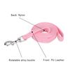 Small Dog Leash Soft Suede Leather Dog Leashes For Chihuahua Yorkishire Pug Small Dogs Cats Walking Leash Pink