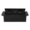 Slow-Rise Pop-Up EU/US/DE Power Multimedia Desk Socket with USB for Conference Tables