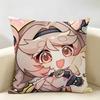 Q Version Wuthering Camellya Cushion Cover Natural Linen Organic Fabric DoubleSided Printing Room Sofa Decor Pillow Case