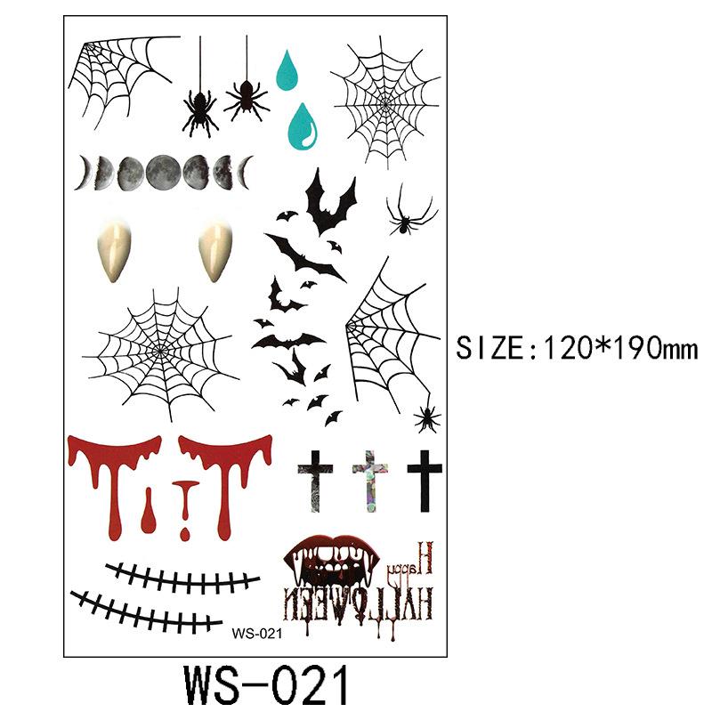 Halloween Tetovací samolepka Rána Jizva Horor Zábavný Kostýmová párty Samolepka na obličej Tetování