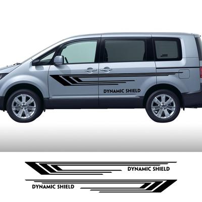 Autocollants de ligne de capot de porte latérale de voiture, 2 pièces, pour Mitsubishi Delica D5 L400 camping-car, accessoires de réglage, graphiques en vinyle
