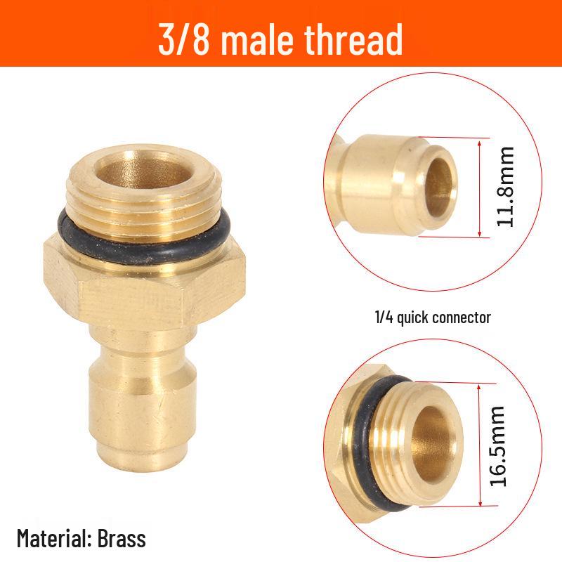 2-Point Brass Quick Connect High-Pressure Water Gun Hose for Car Washing and Cleaning 380.