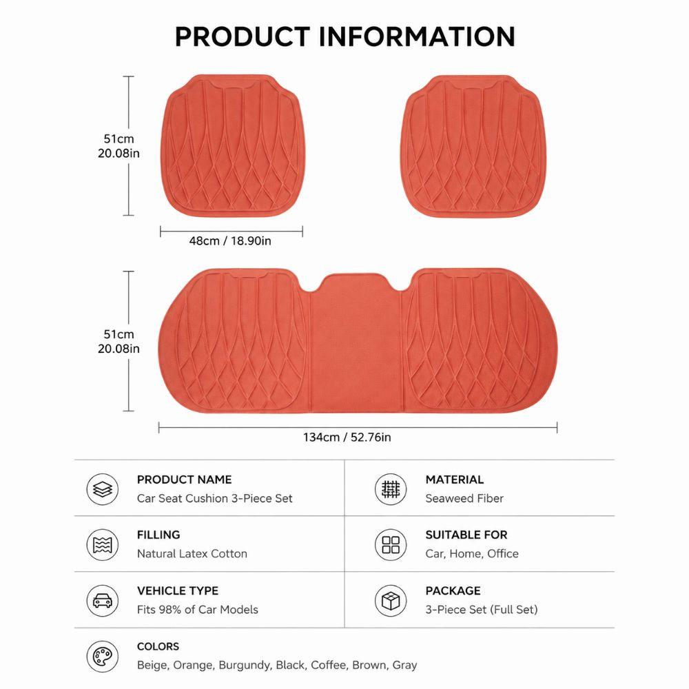 Universal Car Seat Cushions Seaweed Fiber Auto Protector Mat Car Interior Cushion Four Seasons