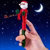 Vánoční kreativní boxovací pero s pohyblivou figurkou Zábavná animovaná novinka Kuličkové pero Studenti Úleva od stresu Neutrální pero do kanceláře Dárky pro legraci